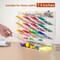 Acrylic Vertical Marker Organizer for 250 Markers with 21 Compartments, Clear Angled Pen & Pencil Holder, Large Desk Stationery & Art Supply Storage for Office & School (13 x 12.5 x 4 Inch)